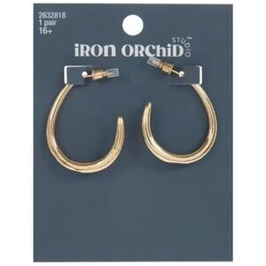 New Iron Orchid Half Hoop Earrings